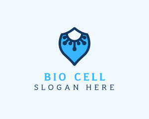 Microorganism - Virus Defense Shield logo design