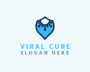 Disease - Virus Defense Shield logo design