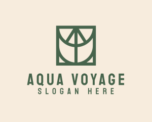 Geometric Sail Boat logo design