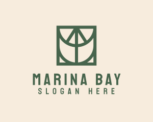 Seaport - Geometric Sail Boat logo design