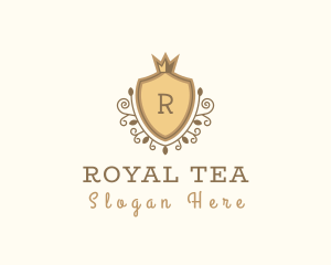 Shield Ornament Royal Hotel logo design