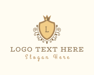 Expensive - Shield Ornament Royal Hotel logo design