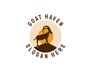Goat - Wild Goat Mountain logo design