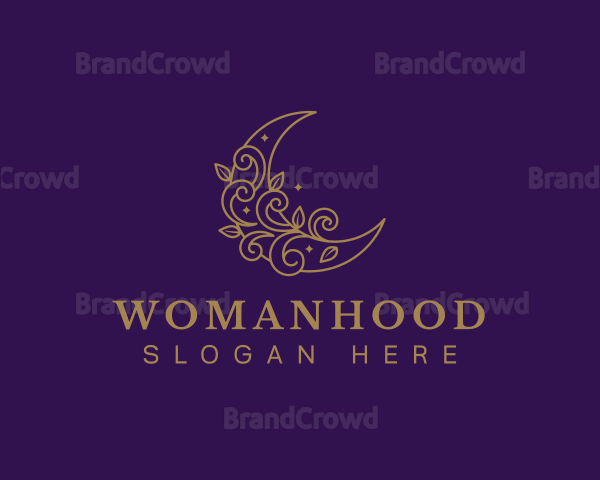 Crescent Floral Beauty Logo