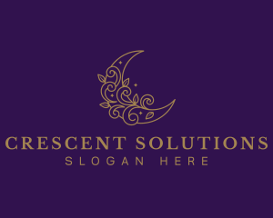 Crescent Floral Beauty logo design