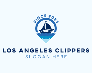 Sailing Boat Ocean Tourism Logo