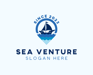 Boating - Sailing Boat Ocean Tourism logo design