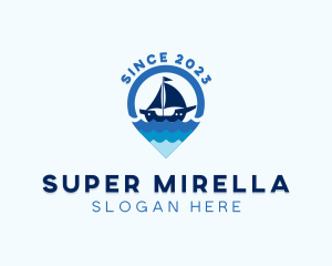 Tour Guide - Sailing Boat Ocean Tourism logo design