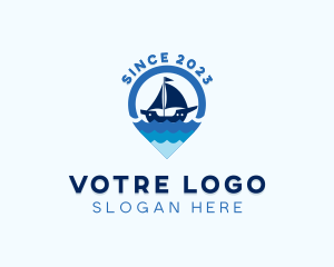 Locator - Sailing Boat Ocean Tourism logo design