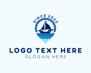 Sea - Sailing Boat Ocean Tourism logo design