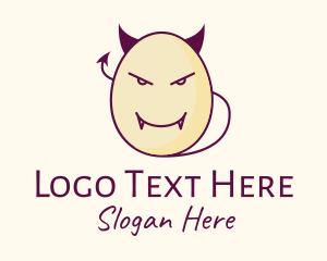 Horns - Devil Egg Face logo design