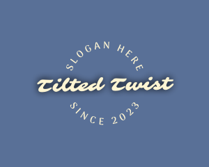 Tilted - Tilted Cursive Business logo design