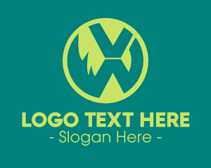 Modern Green Letter X Symbol Logo
