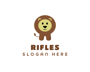 Animal - Cute Fluffy Kids Lion logo design