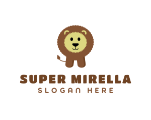 Zoo - Cute Fluffy Kids Lion logo design