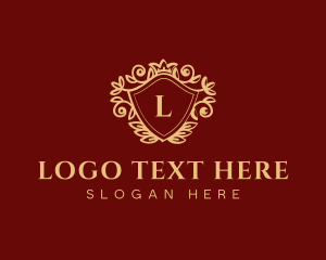 Hotel - Royal Wreath Shield logo design