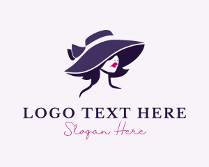 Lipstick - Glamorous Hat Lady logo design
