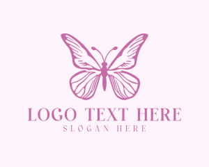Delicate - Nature Butterfly Moth logo design