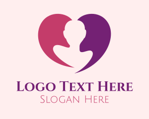 Dating Forum - Beauty Heart Person logo design