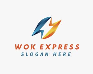 Express Lightning Speed logo design