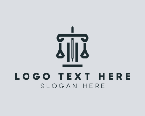 Paralegal - Column Law Justice logo design