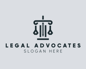 Column Law Justice logo design