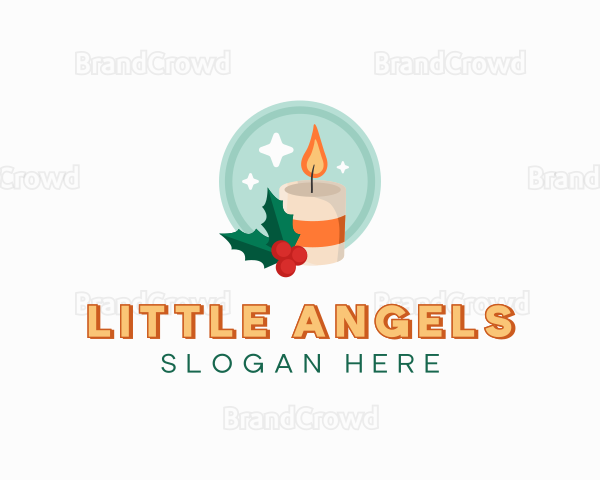 Christmas Holiday Candle Logo