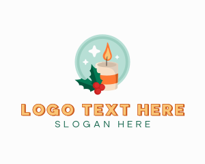 Sleigh - Christmas Holiday Candle logo design