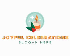 Festivity - Christmas Holiday Candle logo design