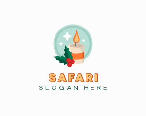 Sleigh - Christmas Holiday Candle logo design