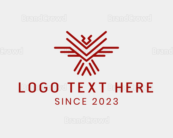 Geometric Minimalist Phoenix Logo