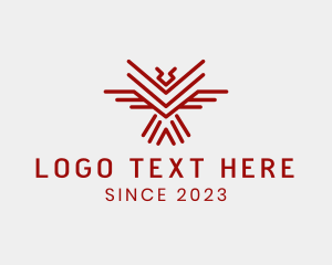 Geometric Minimalist Phoenix logo design
