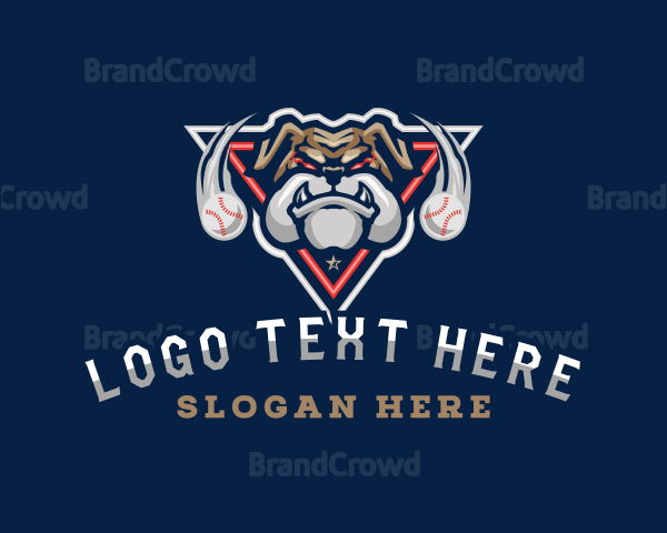 Bulldog Baseball Team Logo