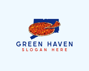 Connecticut Pizza Food logo design