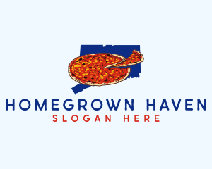 Connecticut Pizza Food logo design