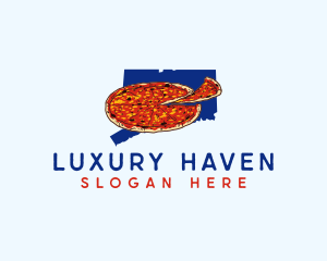 Connecticut Pizza Food logo design