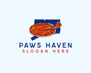 Connecticut Pizza Food logo design