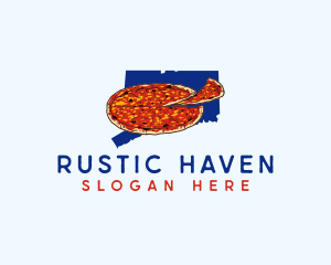 Connecticut Pizza Food logo design