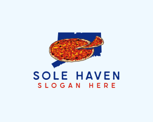 Connecticut Pizza Food logo design