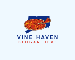 Connecticut Pizza Food logo design