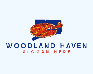 Connecticut Pizza Food logo design