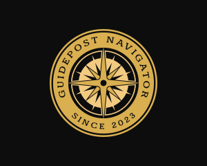 Compass Navigation Exploration logo design