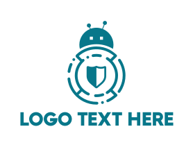 Shield - Bug Bot Shield logo design