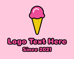 Ice Cream Truck - Ice Cream Cone logo design