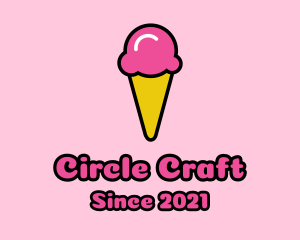 Rounded - Ice Cream Cone logo design