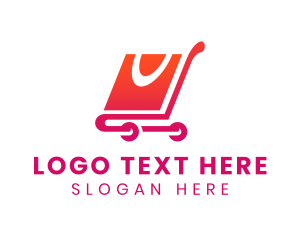 Grocery Store - Modern Shopping Cart logo design