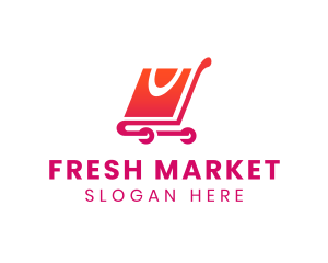 Market - Market Cart Bag logo design