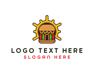 Hamburger Food Restaurant Logo