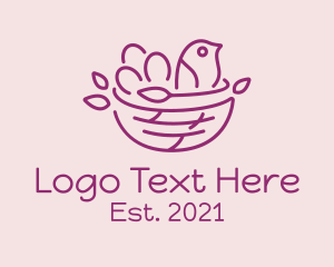 Organic Products - Bird Nest Daycare logo design
