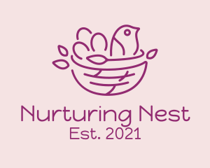 Bird Nest Daycare  logo design